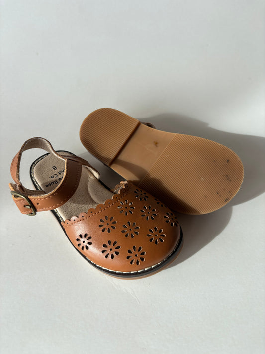 Brown Eyelet Sandals