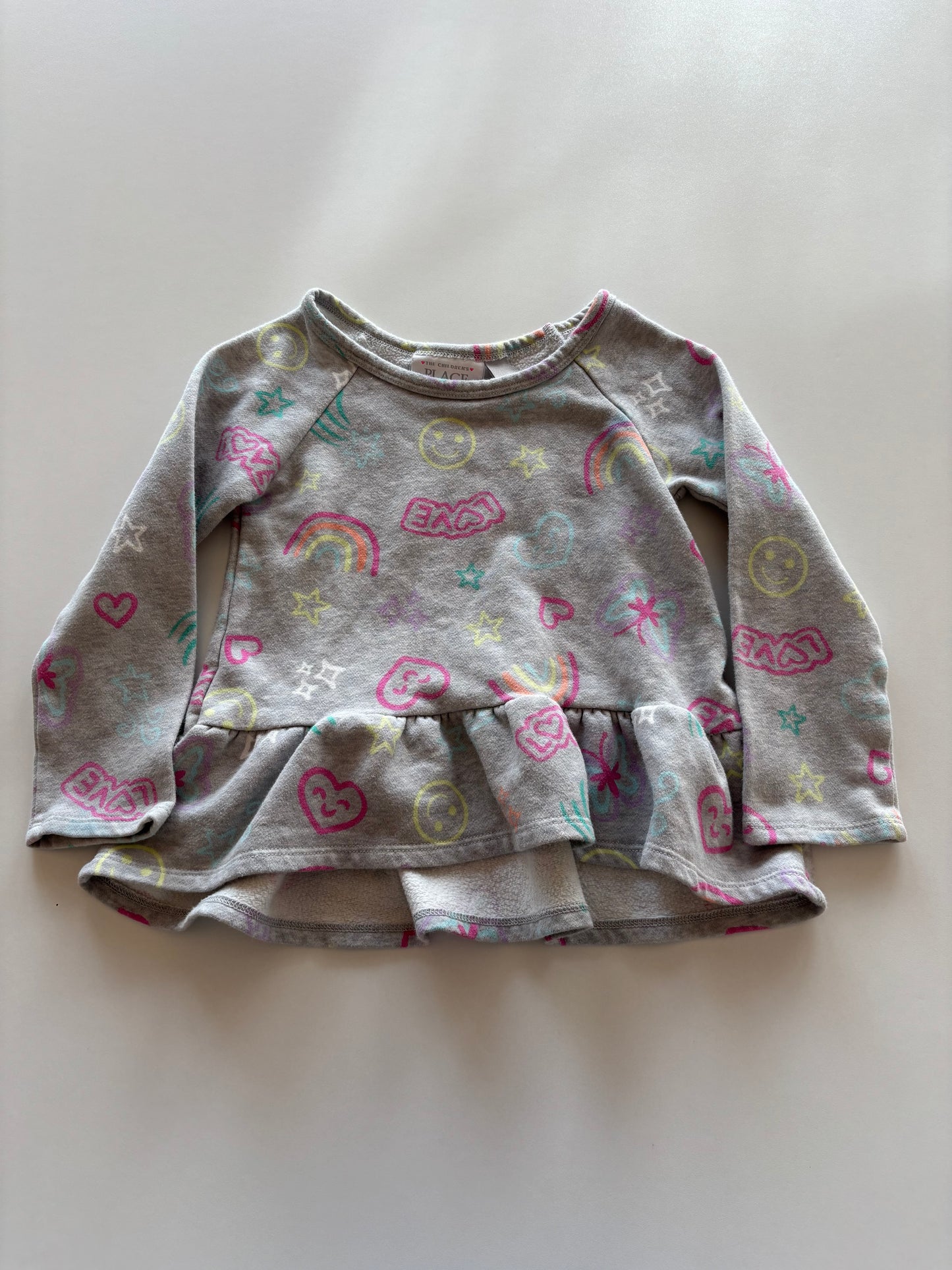 Grey Rainbow & Smileys Sweater