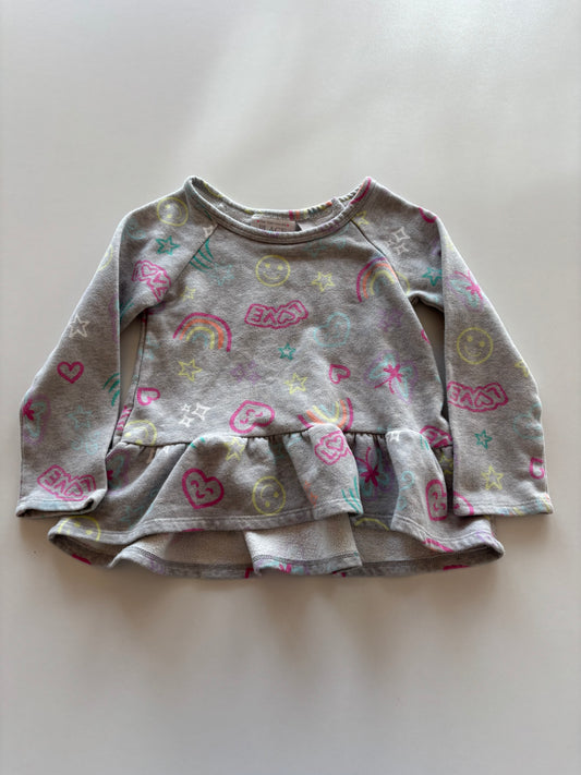 Grey Rainbow & Smileys Sweater