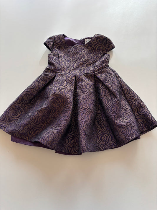 Purple & Gold Rose Party Dress