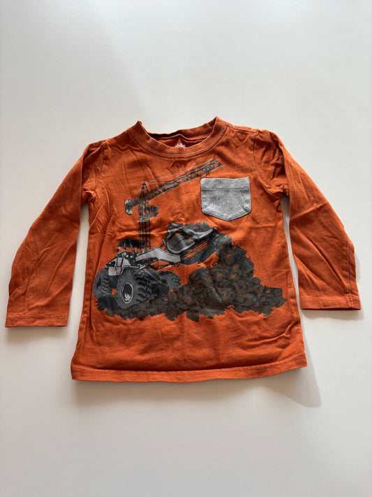 Orange Crane Pocket Shirt