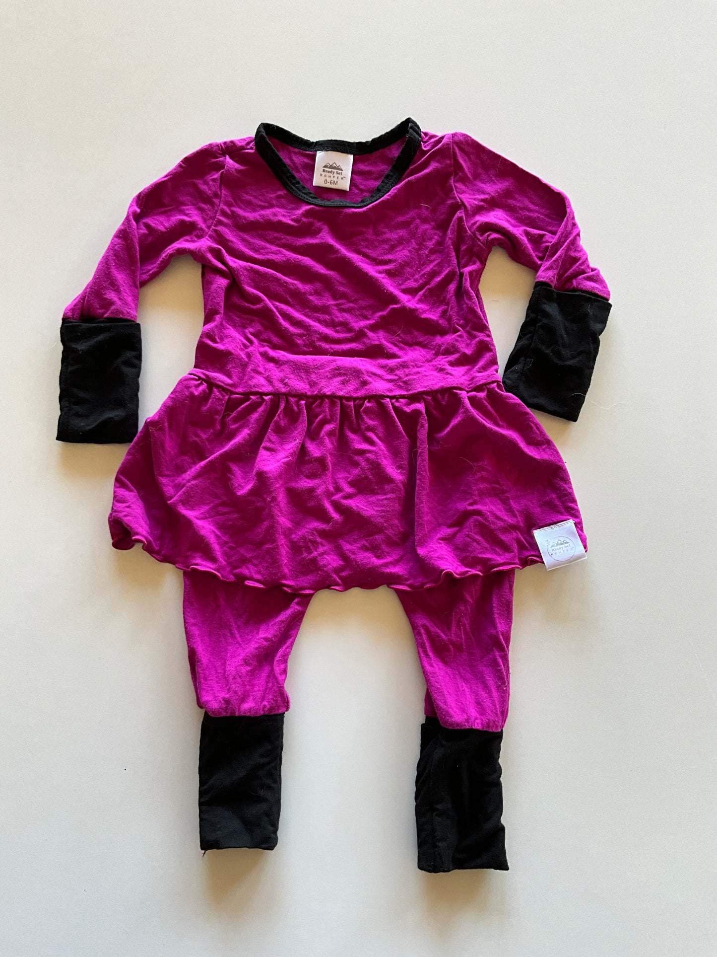 Grow With Me Purple Skirted Romper