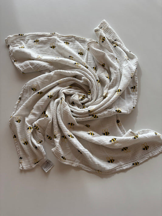Bee Muslin Blanket