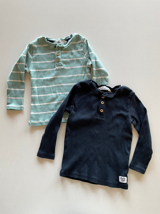 2 Ribbed Henleys