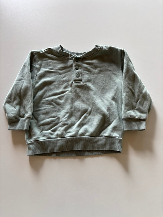 Sage Green Henley Sweater