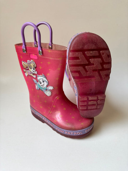 Pink Light Up Paw Patrol Rubber Boots