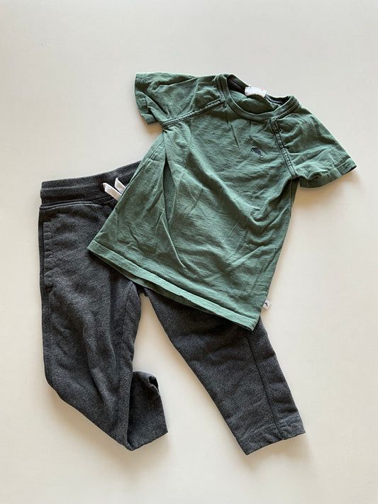 2pc Green & Charcoal Set