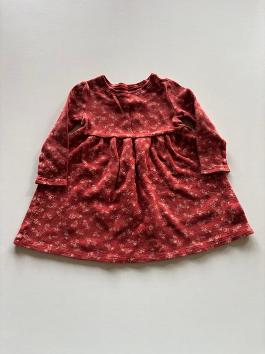 Brick Floral Waffle Dress