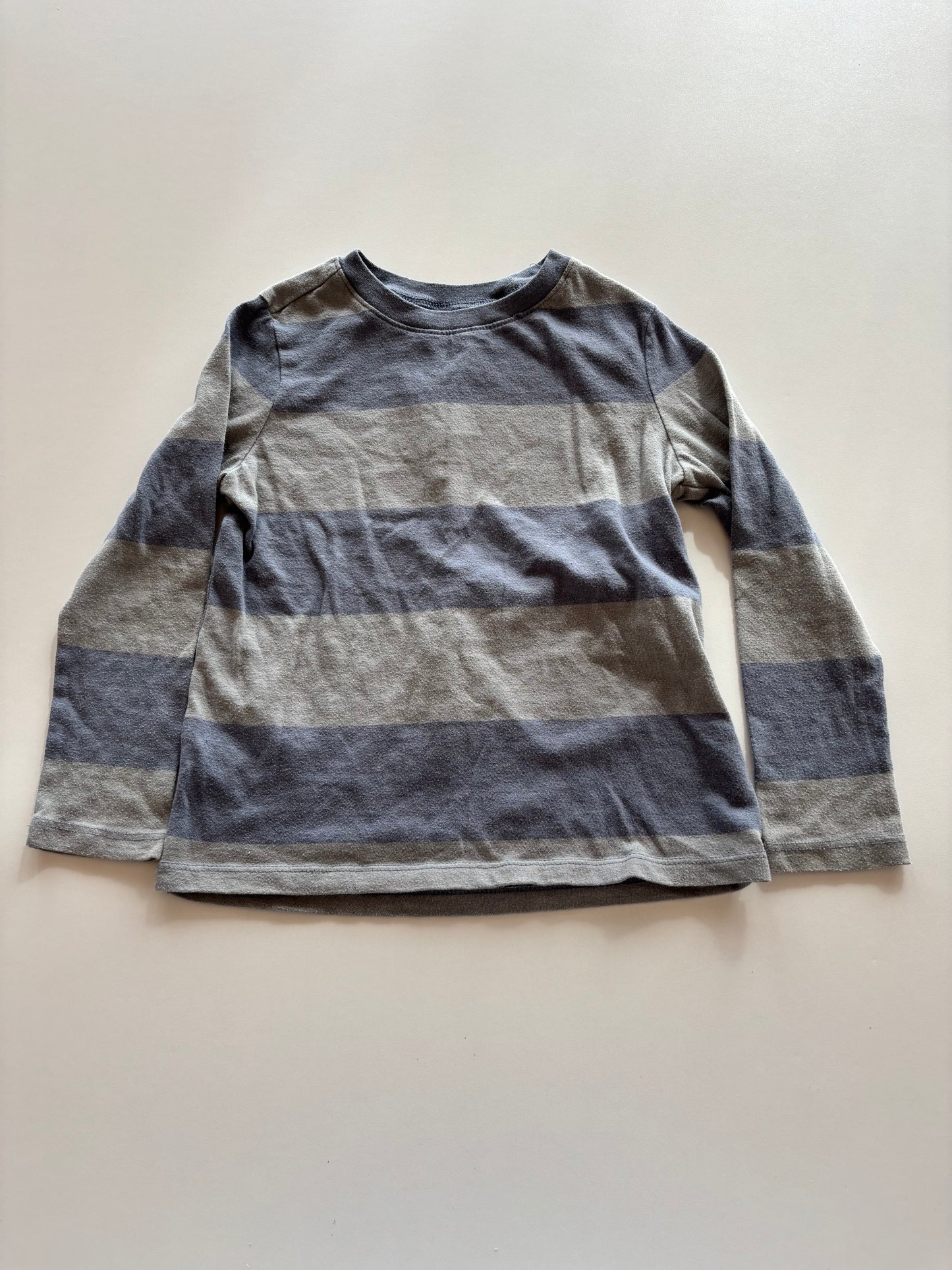 Grey & Blue Striped Shirt