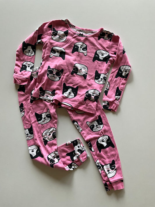 2pc Pink Frenchie Pajamas