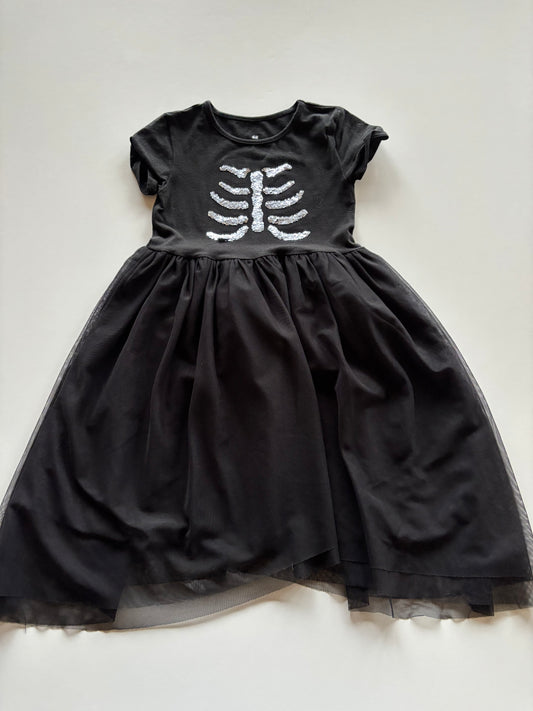 Black Flip Sequin Skeleton Dress