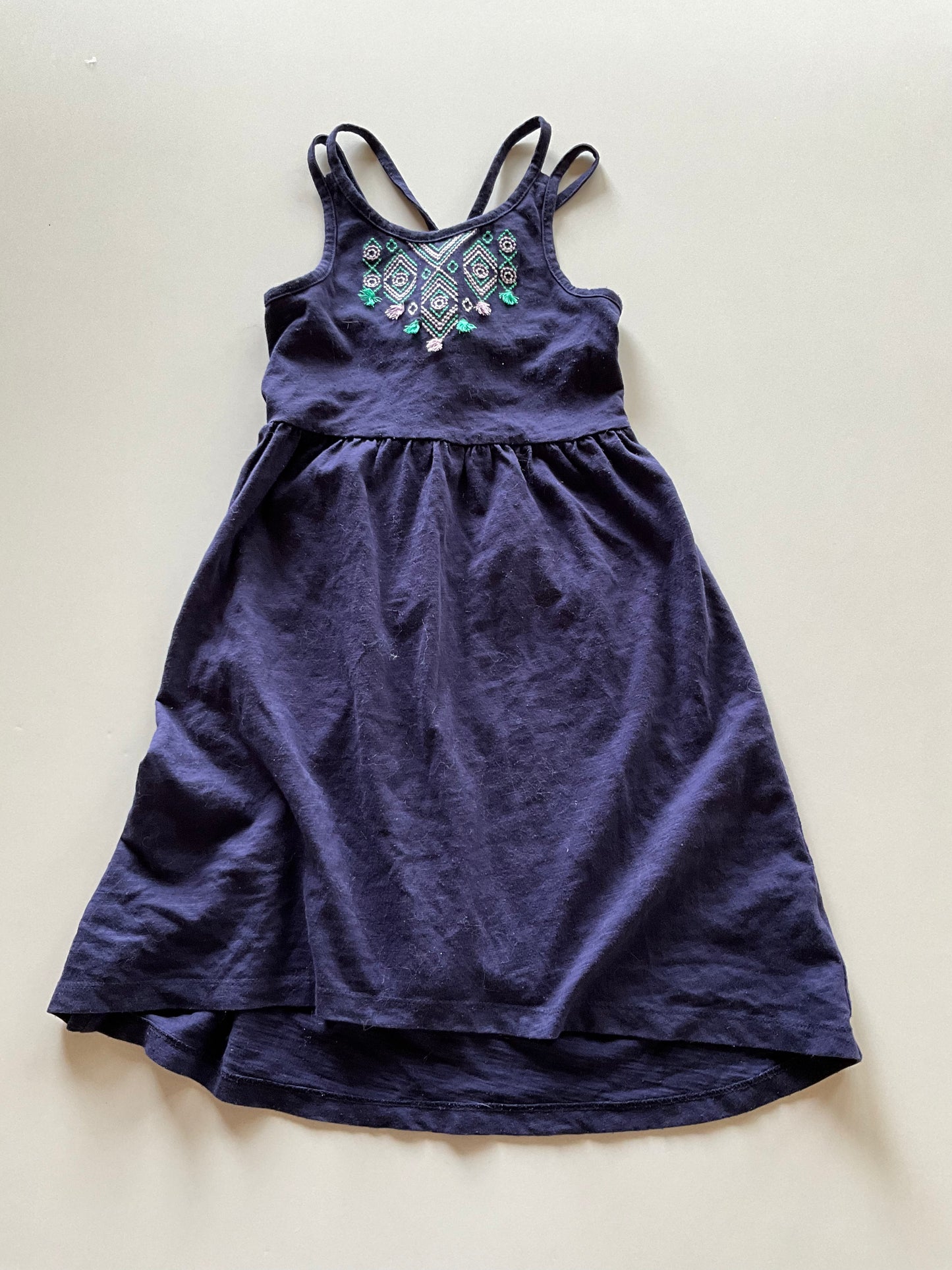 Embroidered Navy Maxi Dress