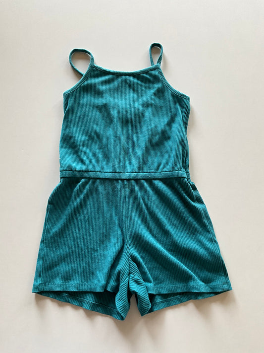 Ribbed Turquoise Romper