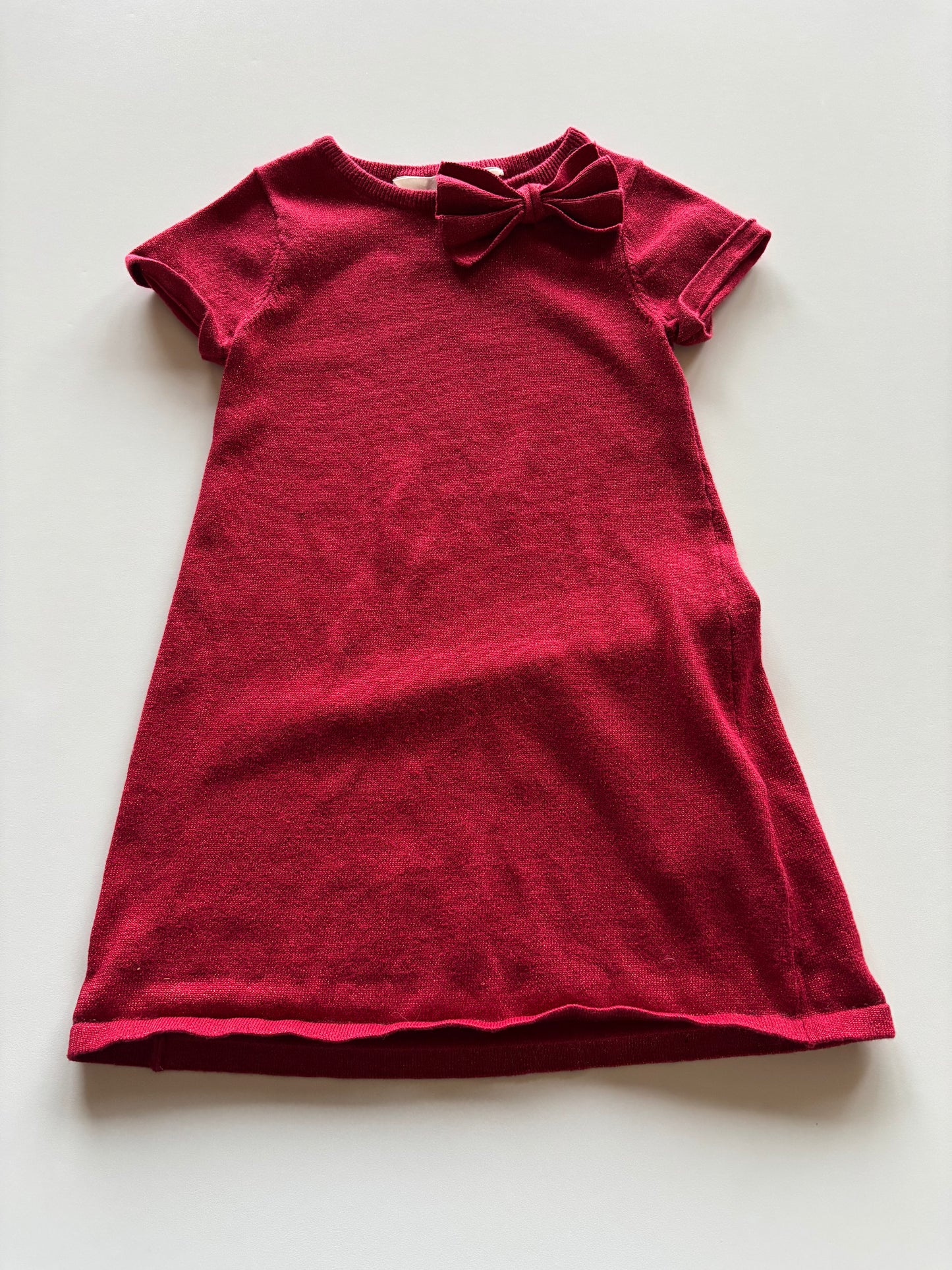 Red Sparkly Sweater Dress