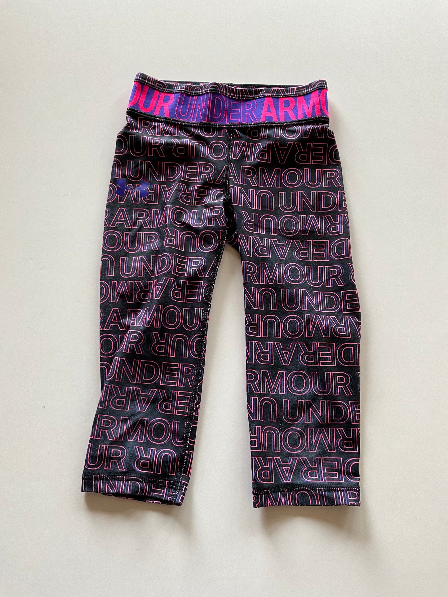 Black, Pink, & Purple UA Capris