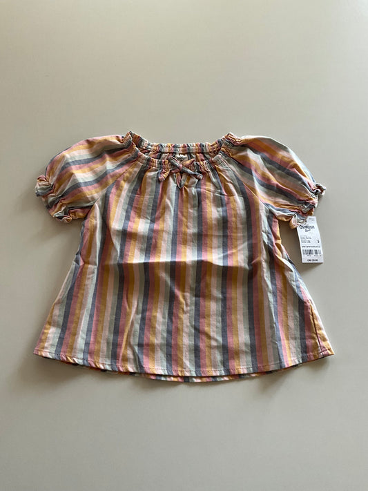 BNWT Striped Peasant Blouse