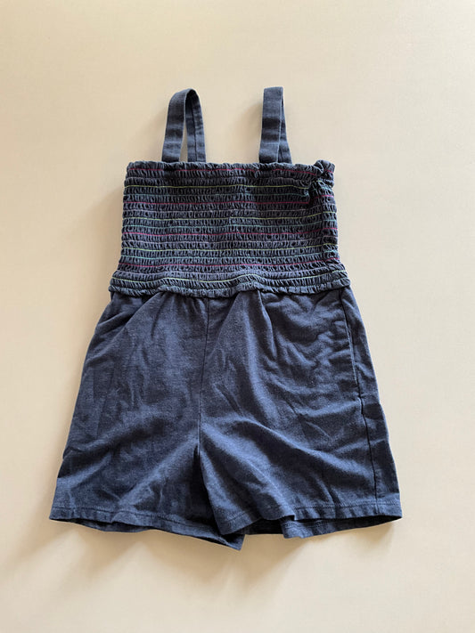 Blue & Rainbow Threaded Smocking Romper