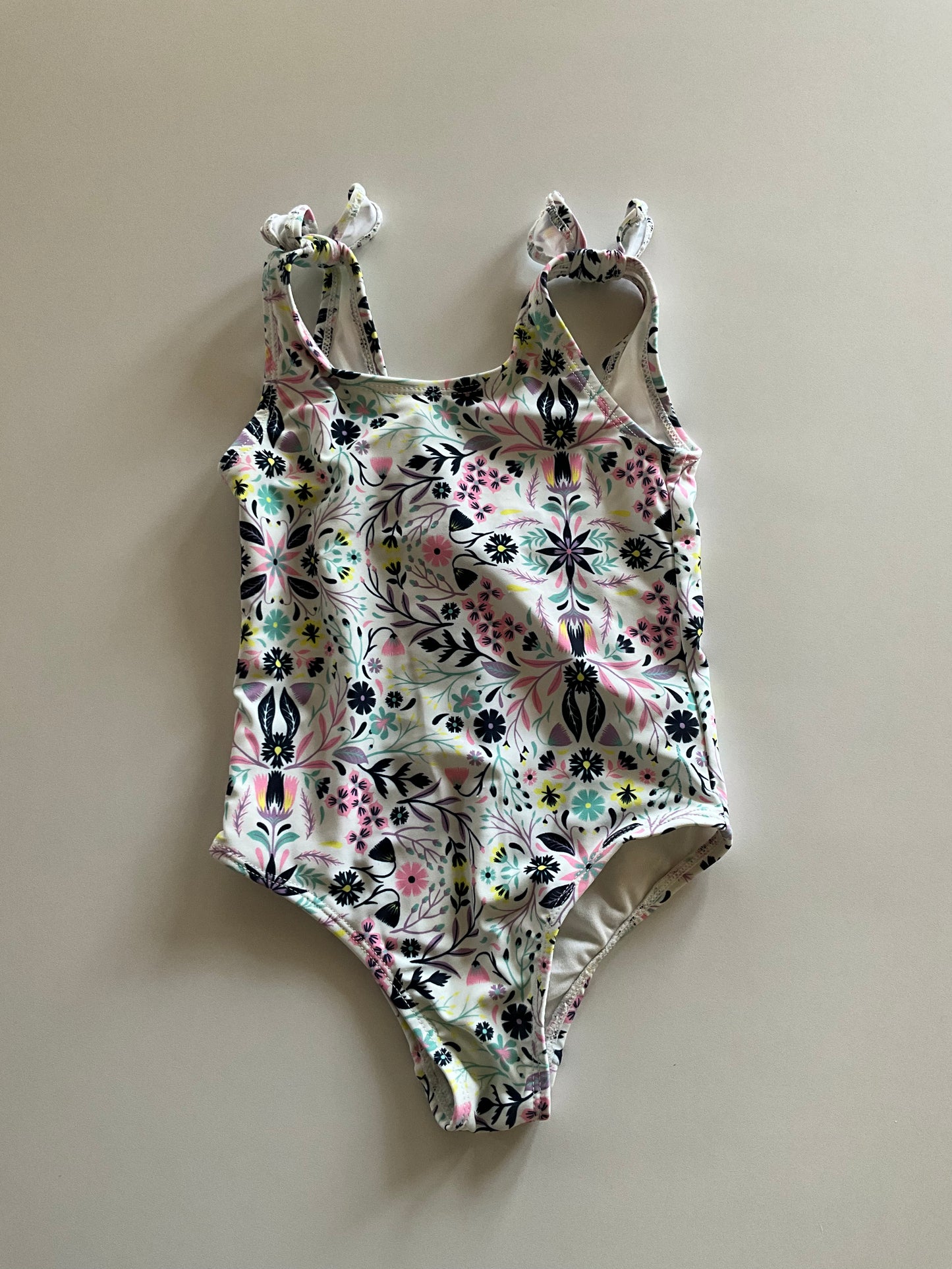 White Floral Bathing Suit