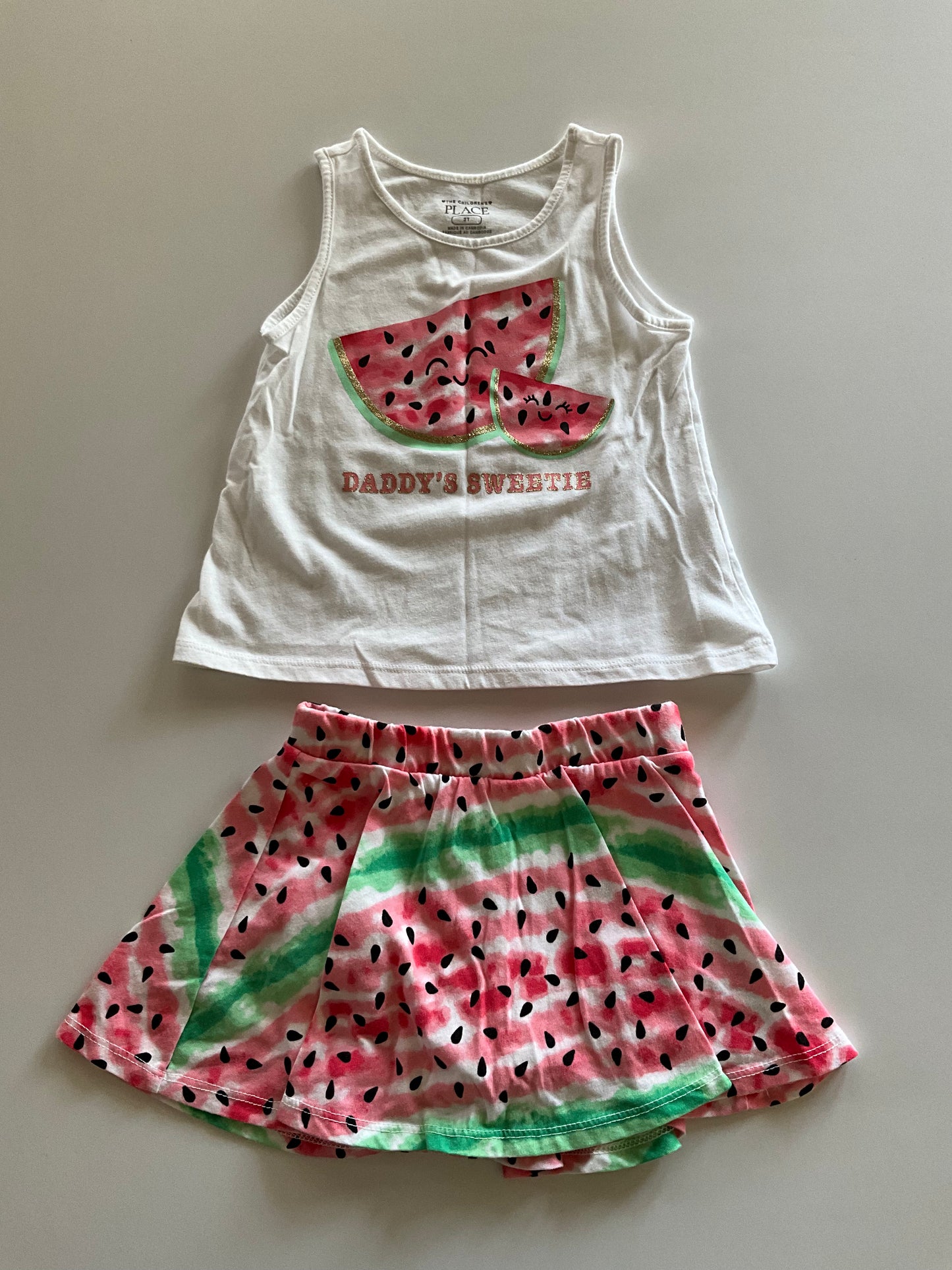 2pc Watermelon Skort Set