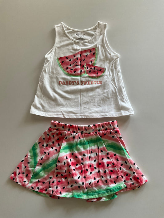 2pc Watermelon Skort Set