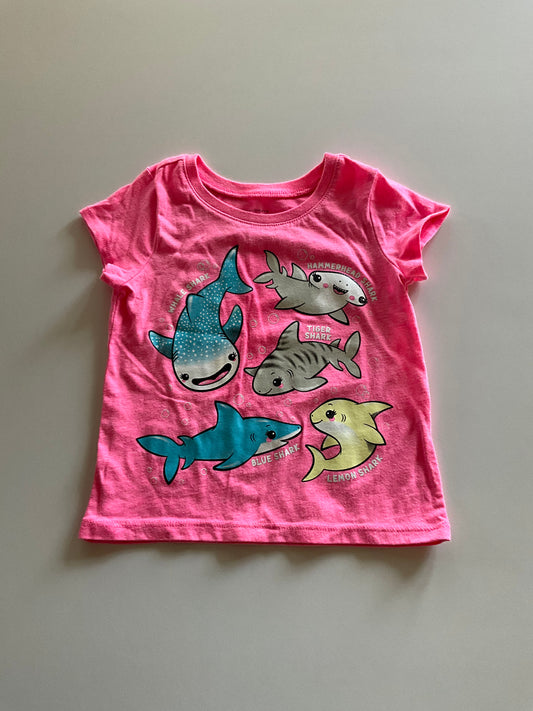 Pink Cute Sharks Tee