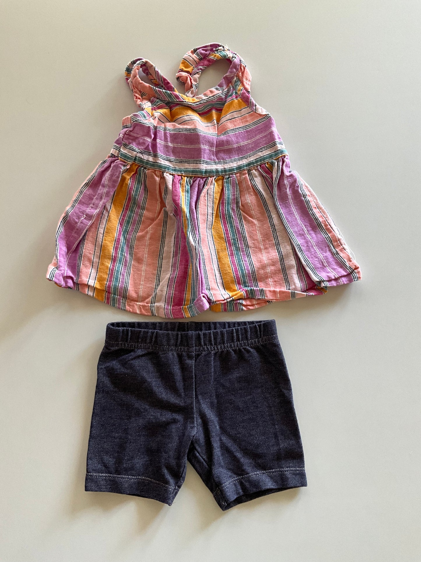 2pc Striped Tank Set