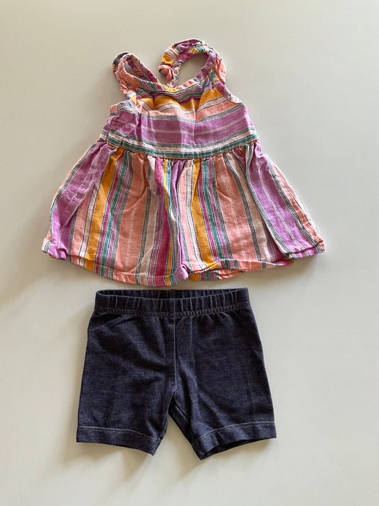 2pc Striped Tank Set