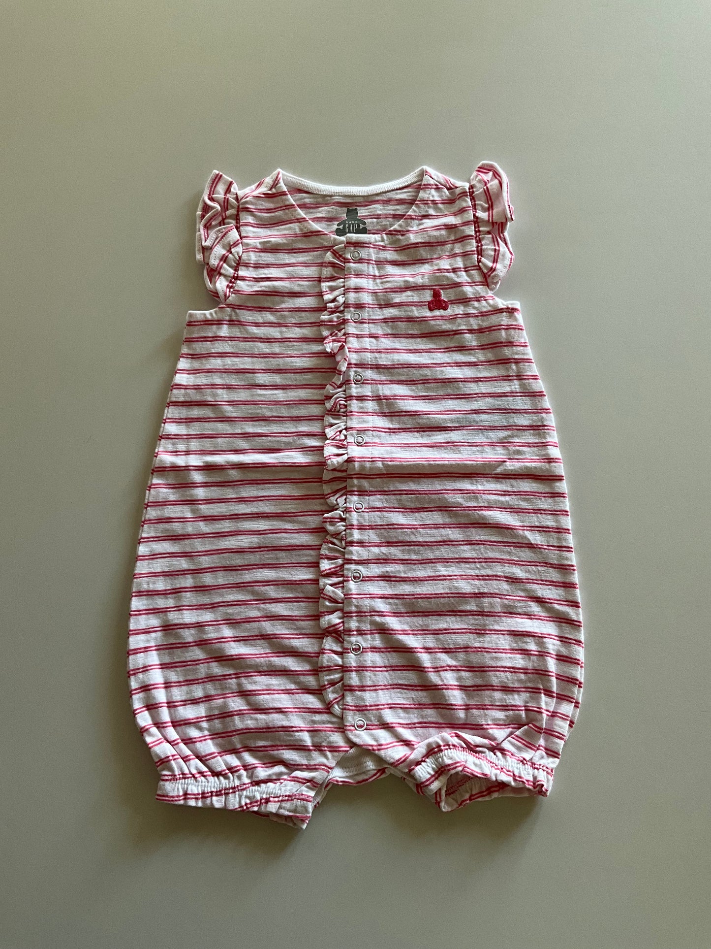 Pink Striped Bubble Romper