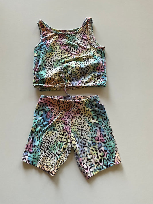 2pc Rainbow Leopard Set