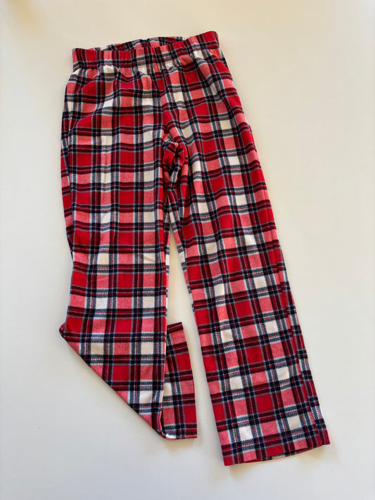 Red & White Plaid Fleece Pants