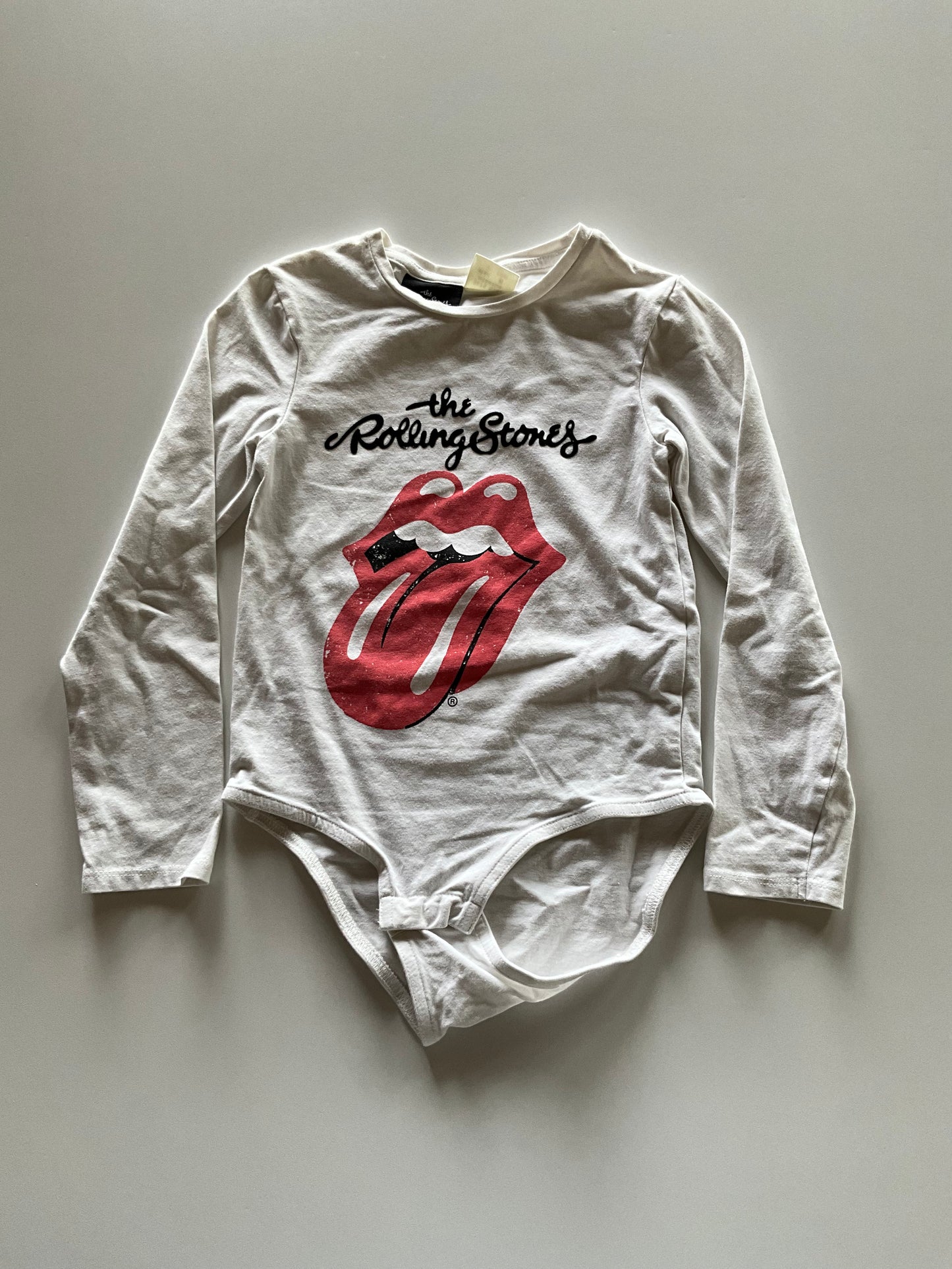 White Rolling Stones Bodysuit