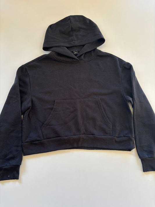 Black Cropped Hoodie