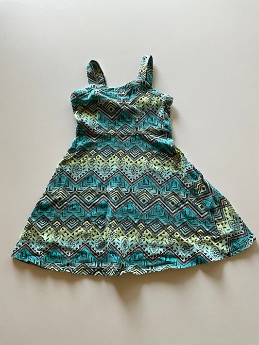 Blue & Green Patterned Dress