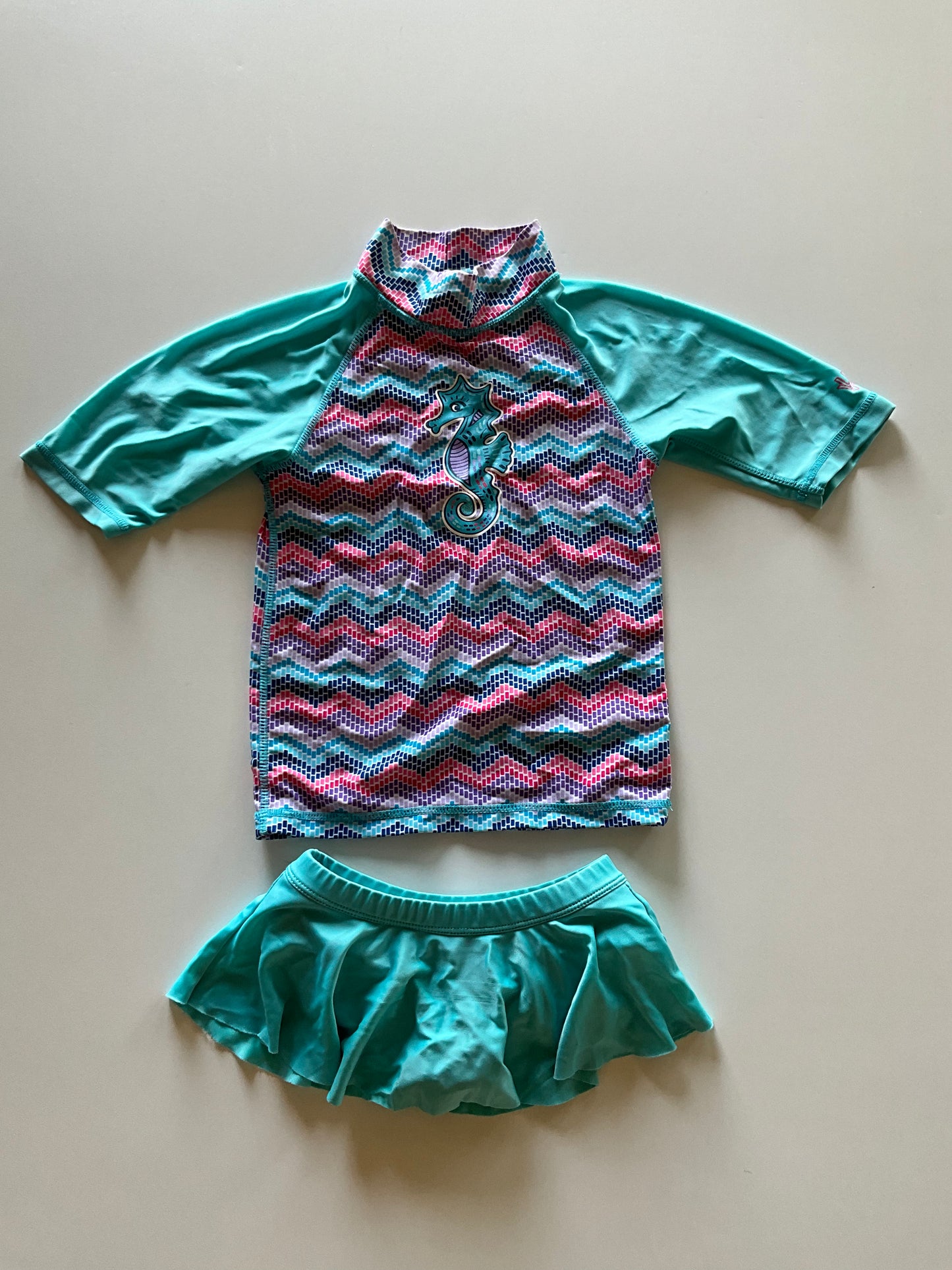 2pc Seahorse Sun/Swim Suit