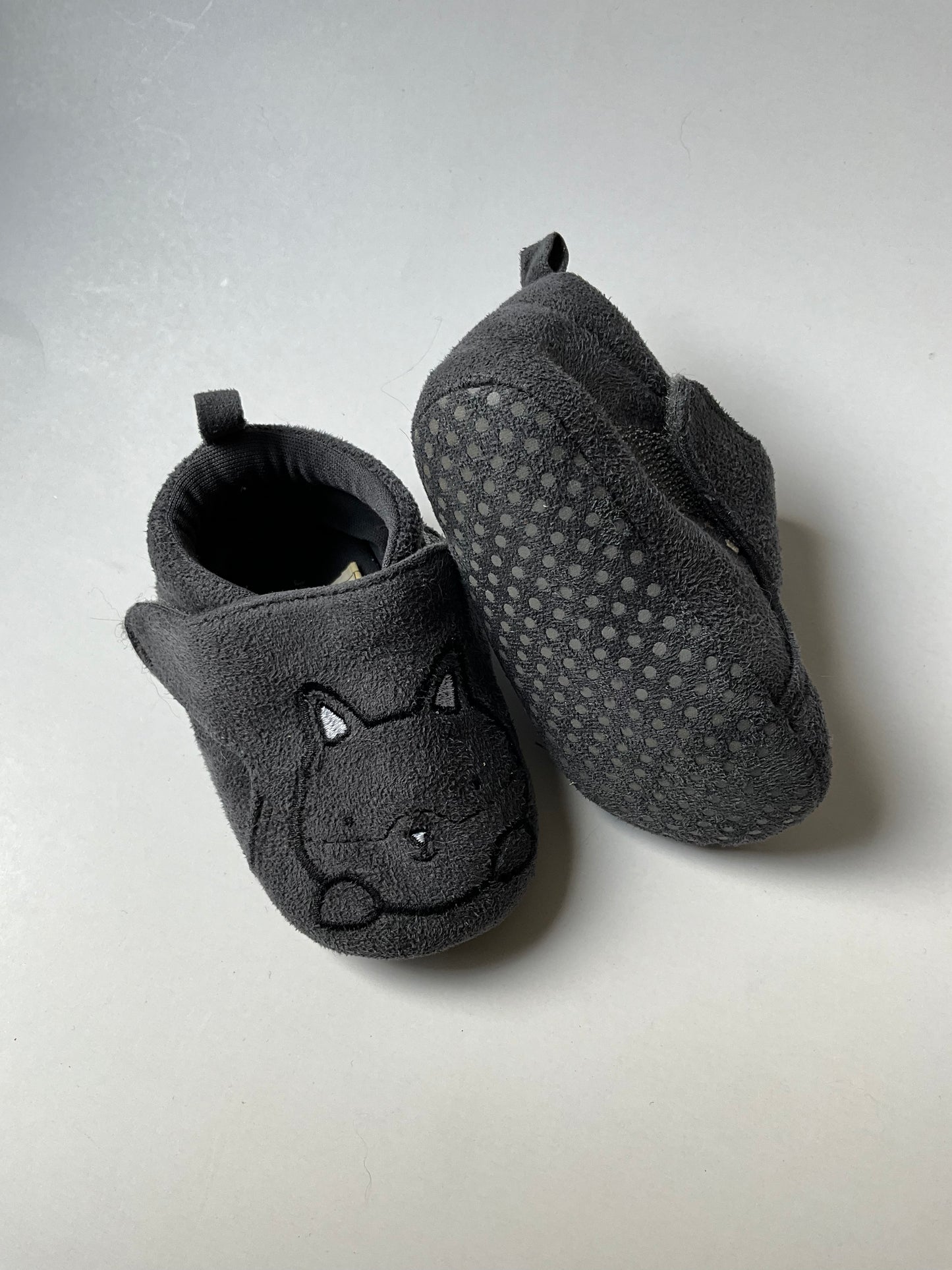 Grey Critter Crib Shoes