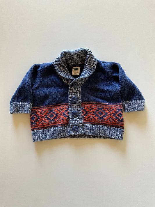 Navy & Orange Cardigan