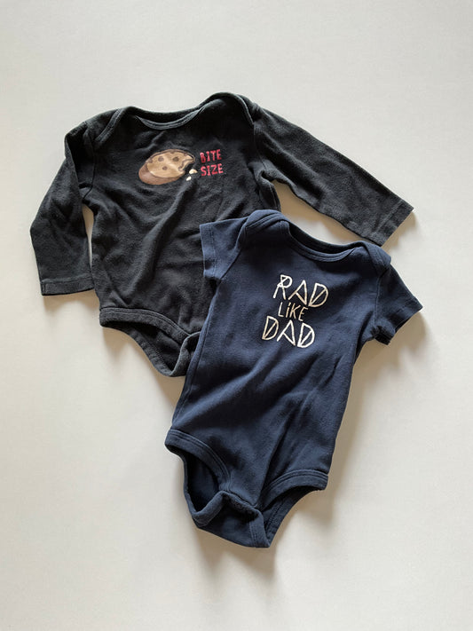 2pc Navy & Black Onesies