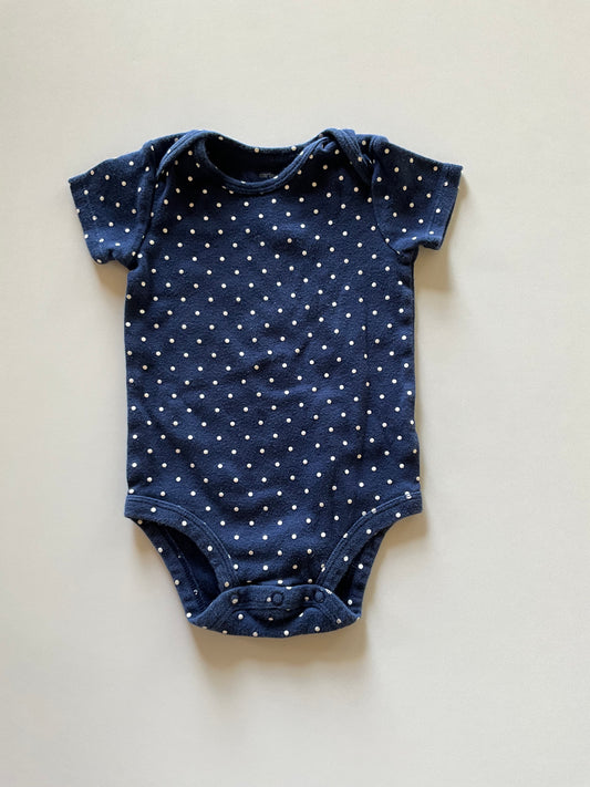 Navy Polka Dot Onesie