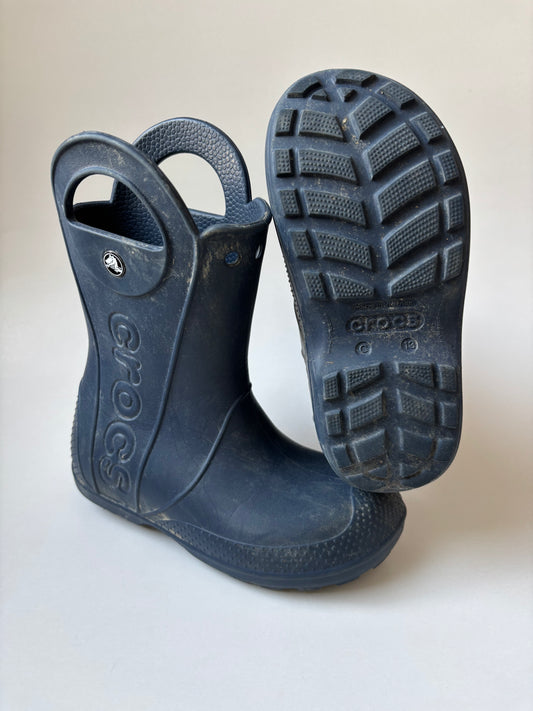 Navy Crocs Rain Boots