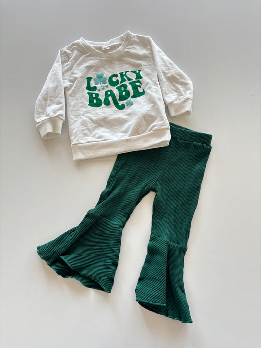 2pc Green Lucky Babe Set