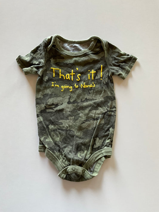 Camo Going to Nana's Onesie