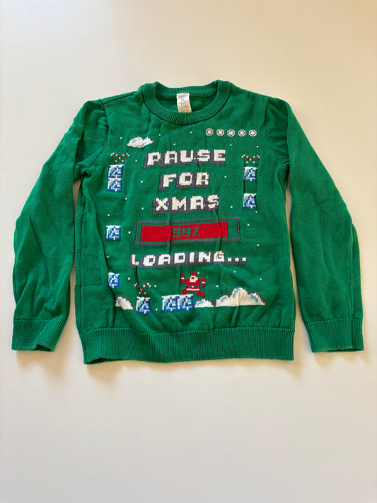 Green Pause For Xmas Sweater