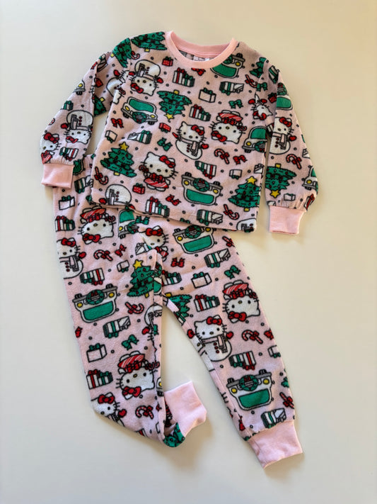 2pc Pink Hello Kitty Fleece Pajamas