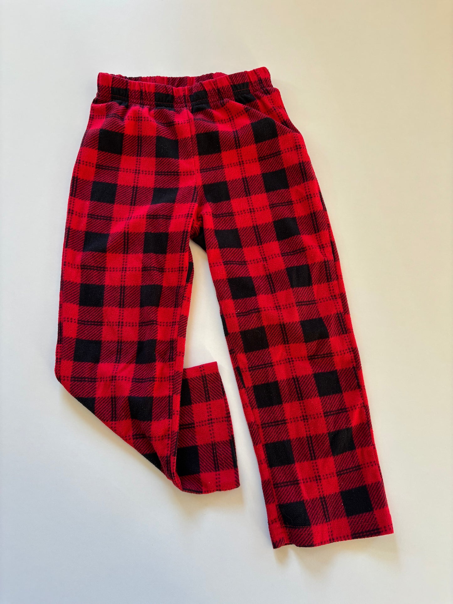 Black & Red Plaid Fleece Pants