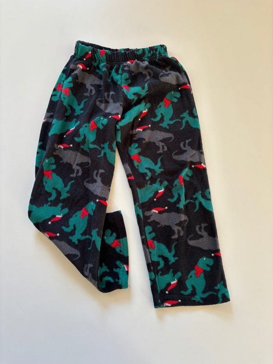 Black Christmas Dino Fleece Pants