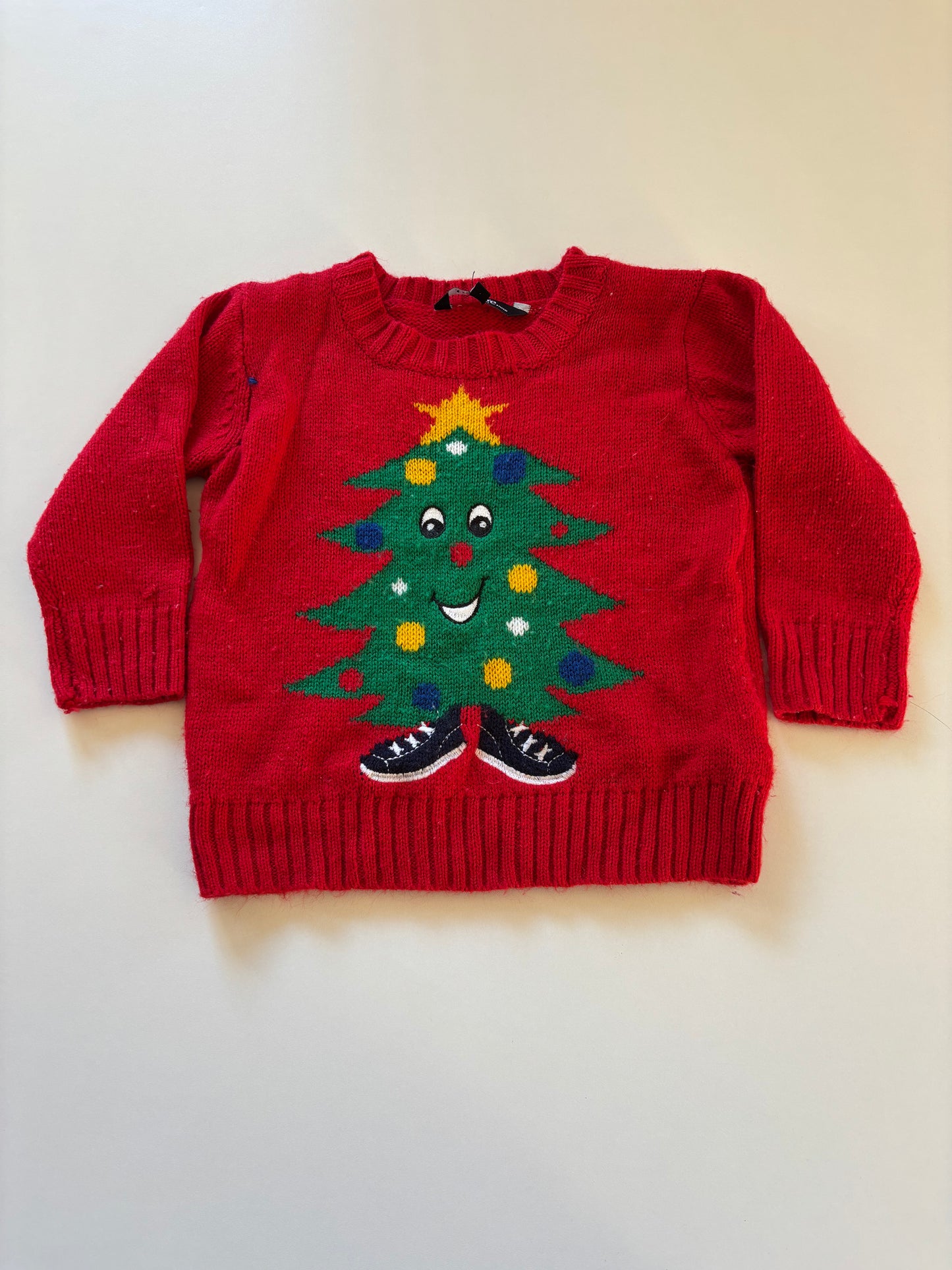 Red Knit Christmas Tree Sweater