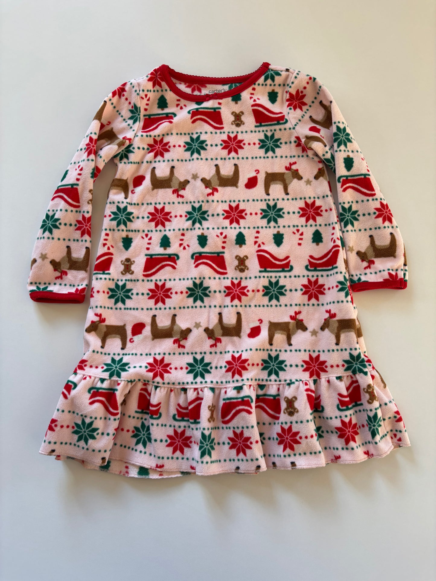 Pink Christmas Fleece Nightie