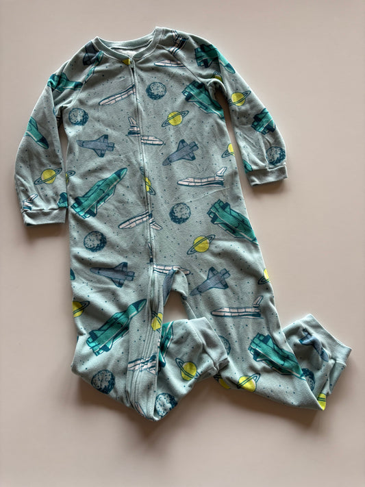 Light Blue Space Fleece Sleeper