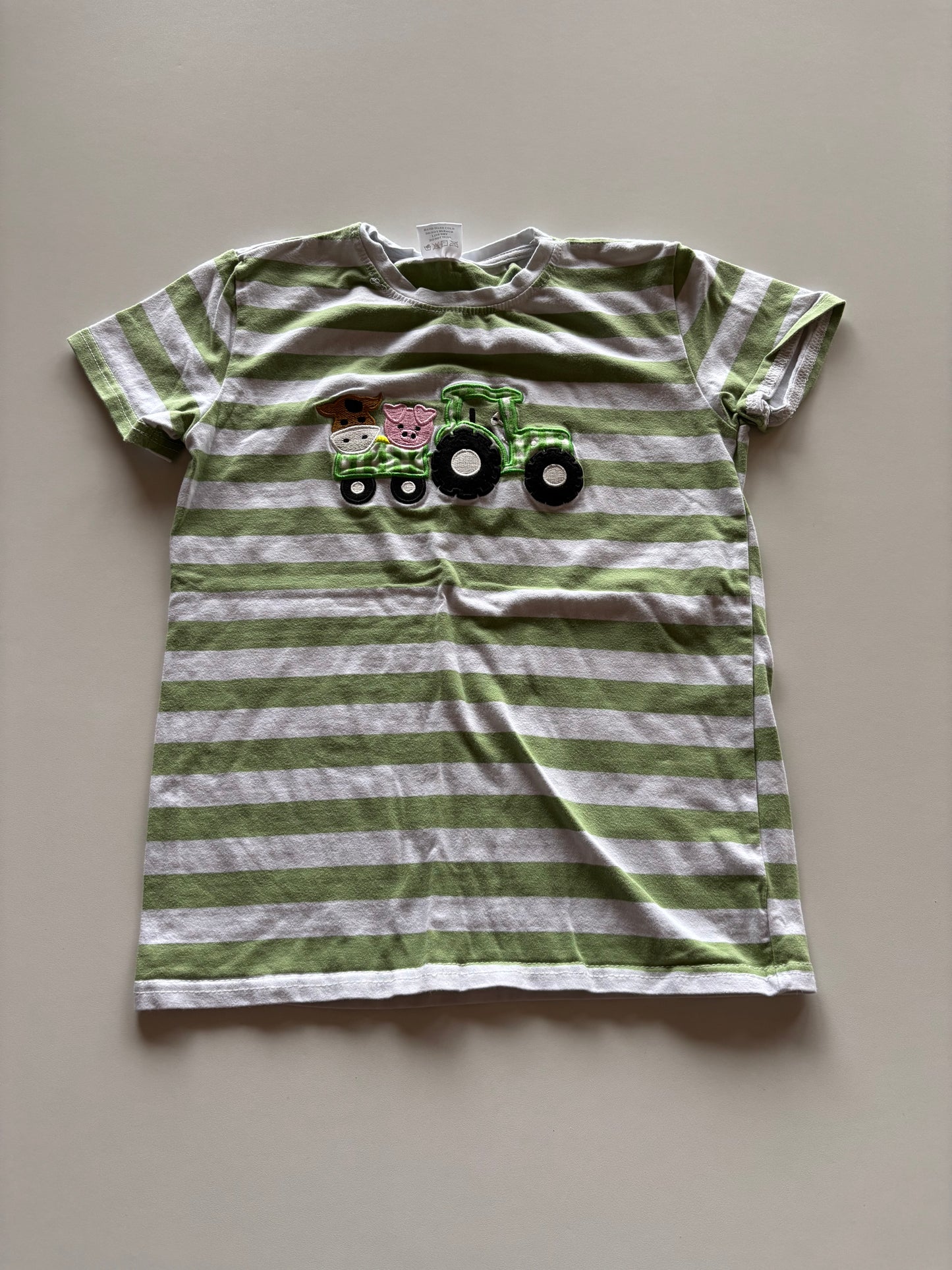 Green Striped Tractor Tee