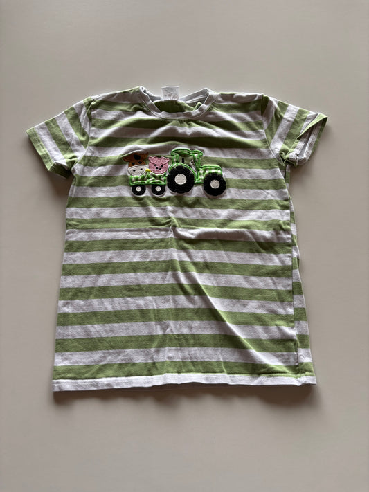 Green Striped Tractor Tee